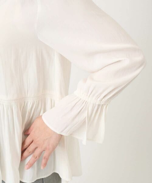 Maison de CINQ / メゾン ドゥ サンク シャツ・ブラウス | 【小さいサイズ】パウダーサテン ボウタイブラウス/洗濯機で洗える | 詳細11