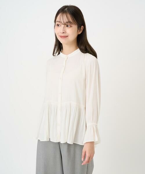 Maison de CINQ / メゾン ドゥ サンク シャツ・ブラウス | 【小さいサイズ】パウダーサテン ボウタイブラウス/洗濯機で洗える | 詳細13