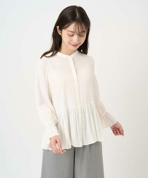 Maison de CINQ / メゾン ドゥ サンク シャツ・ブラウス | 【小さいサイズ】パウダーサテン ボウタイブラウス/洗濯機で洗える | 詳細14