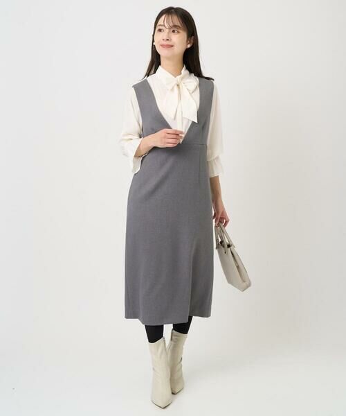 Maison de CINQ / メゾン ドゥ サンク シャツ・ブラウス | 【小さいサイズ】パウダーサテン ボウタイブラウス/洗濯機で洗える | 詳細20