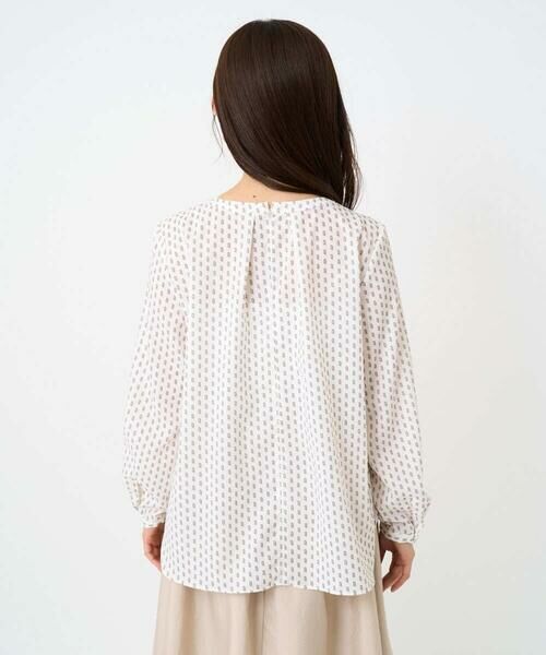 Maison de CINQ / メゾン ドゥ サンク シャツ・ブラウス | 【小さいサイズ】ボウタイ風幾何柄ブラウス/洗濯機で洗える | 詳細13