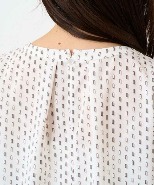 Maison de CINQ / メゾン ドゥ サンク シャツ・ブラウス | 【小さいサイズ】ボウタイ風幾何柄ブラウス/洗濯機で洗える | 詳細14