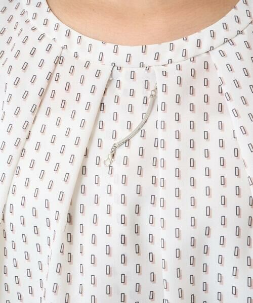 Maison de CINQ / メゾン ドゥ サンク シャツ・ブラウス | 【小さいサイズ】ボウタイ風幾何柄ブラウス/洗濯機で洗える | 詳細18