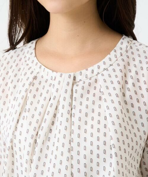 Maison de CINQ / メゾン ドゥ サンク シャツ・ブラウス | 【小さいサイズ】ボウタイ風幾何柄ブラウス/洗濯機で洗える | 詳細20