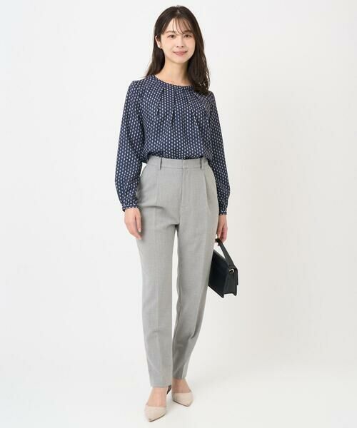 Maison de CINQ / メゾン ドゥ サンク シャツ・ブラウス | 【小さいサイズ】ボウタイ風幾何柄ブラウス/洗濯機で洗える | 詳細23