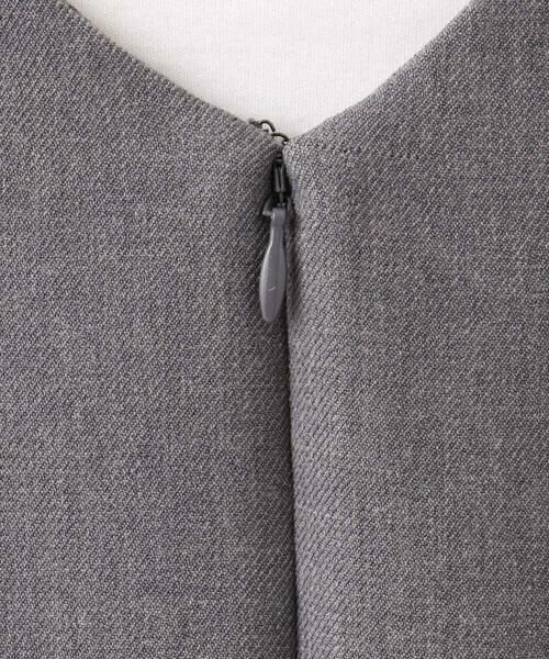 Maison de CINQ / メゾン ドゥ サンク ロング・マキシ丈スカート | 【小さいサイズ】ウールライク Vネックジャンパースカート/洗える | 詳細22