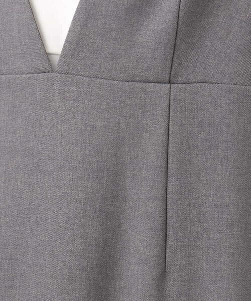 Maison de CINQ / メゾン ドゥ サンク ロング・マキシ丈スカート | 【小さいサイズ】ウールライク Vネックジャンパースカート/洗える | 詳細24