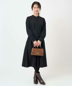 Maison de CINQ / メゾン ドゥ サンク ロング・マキシ丈ワンピース | 【小さいサイズ】ウエストタックデザインワンピース/洗濯機で洗える