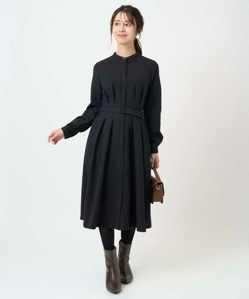 Maison de CINQ / メゾン ドゥ サンク ロング・マキシ丈ワンピース | 【小さいサイズ】ウエストタックデザインワンピース/洗濯機で洗える | 詳細12