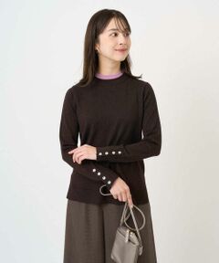 Maison de CINQ / メゾン ドゥ サンク ニット・セーター | 【小さいサイズ】配色レイヤードデザインニット/洗える