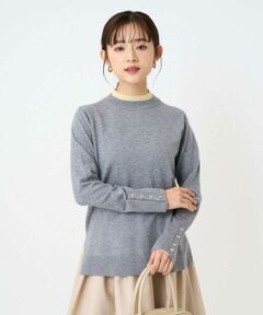 Maison de CINQ / メゾン ドゥ サンク ニット・セーター | 【小さいサイズ】配色レイヤードデザインニット/洗える