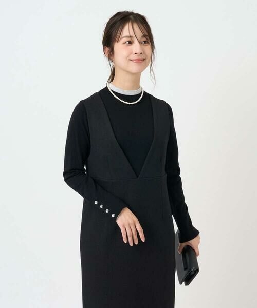 Maison de CINQ / メゾン ドゥ サンク ニット・セーター | 【小さいサイズ】配色レイヤードデザインニット/洗える | 詳細13