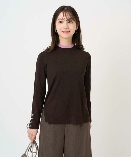 Maison de CINQ / メゾン ドゥ サンク ニット・セーター | 【小さいサイズ】配色レイヤードデザインニット/洗える | 詳細18