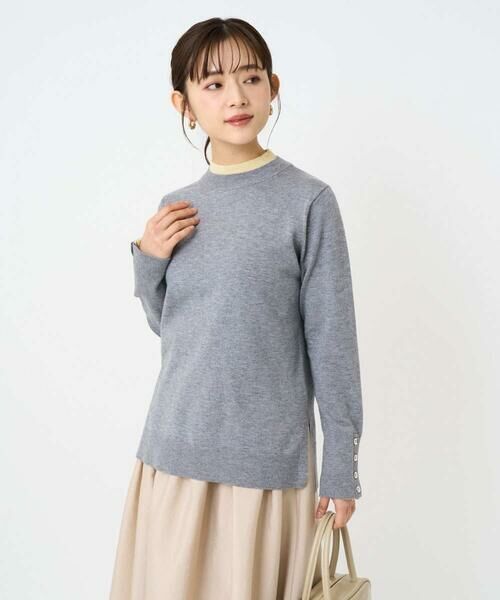 Maison de CINQ / メゾン ドゥ サンク ニット・セーター | 【小さいサイズ】配色レイヤードデザインニット/洗える | 詳細27