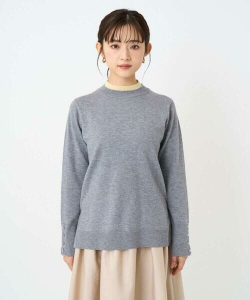 Maison de CINQ / メゾン ドゥ サンク ニット・セーター | 【小さいサイズ】配色レイヤードデザインニット/洗える | 詳細28