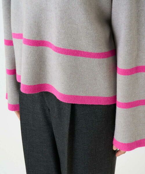 Maison de CINQ / メゾン ドゥ サンク ニット・セーター | 【小さいサイズ】配色ライン片畦編みニット/洗える | 詳細13