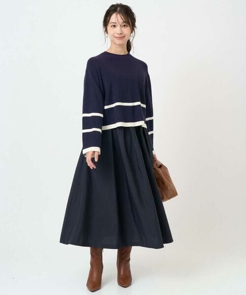 Maison de CINQ / メゾン ドゥ サンク ニット・セーター | 【小さいサイズ】配色ライン片畦編みニット/洗える | 詳細17