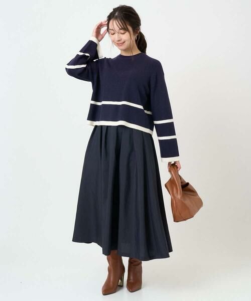 Maison de CINQ / メゾン ドゥ サンク ニット・セーター | 【小さいサイズ】配色ライン片畦編みニット/洗える | 詳細18