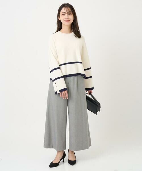 Maison de CINQ / メゾン ドゥ サンク ニット・セーター | 【小さいサイズ】配色ライン片畦編みニット/洗える | 詳細20
