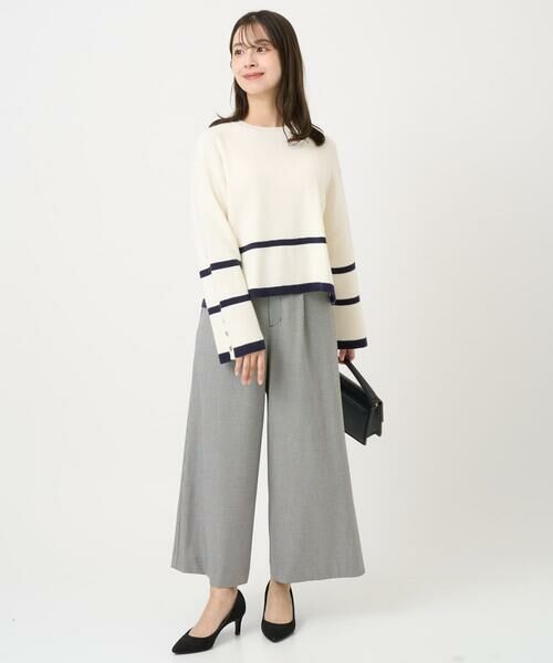 Maison de CINQ / メゾン ドゥ サンク ニット・セーター | 【小さいサイズ】配色ライン片畦編みニット/洗える | 詳細22