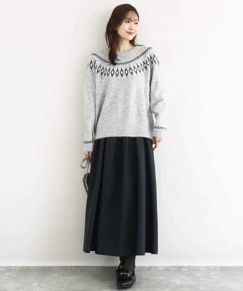 Maison de CINQ / メゾン ドゥ サンク ニット・セーター | 【小さいサイズ】ノルディック柄ニット/洗える | 詳細1