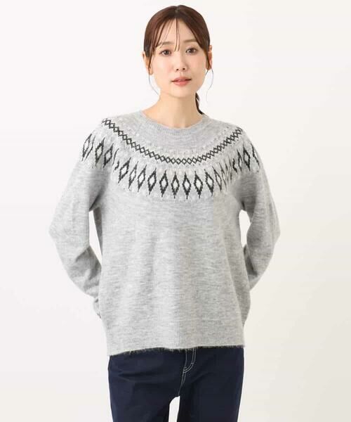Maison de CINQ / メゾン ドゥ サンク ニット・セーター | 【小さいサイズ】ノルディック柄ニット/洗える | 詳細25