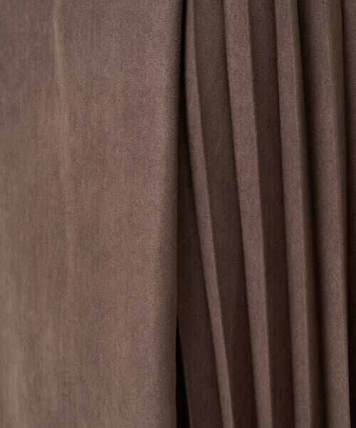 Maison de CINQ / メゾン ドゥ サンク ロング・マキシ丈スカート | 【小さいサイズ】部分プリーツデザイン スウェードライクスカート/洗える | 詳細11
