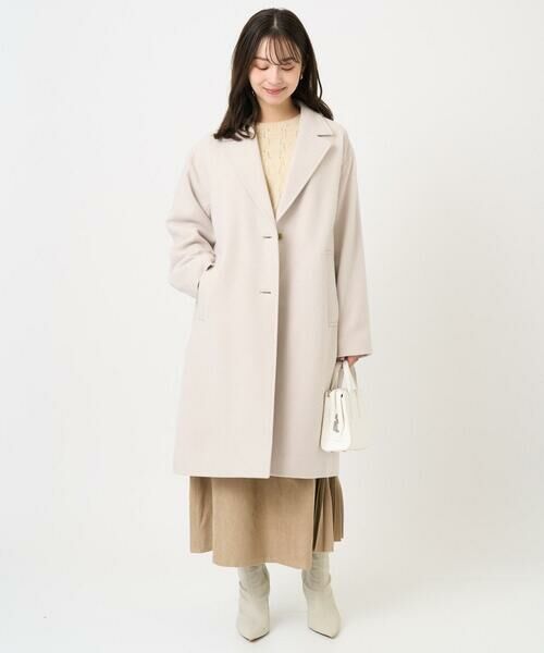 Maison de CINQ / メゾン ドゥ サンク ロング・マキシ丈スカート | 【小さいサイズ】部分プリーツデザイン スウェードライクスカート/洗える | 詳細24