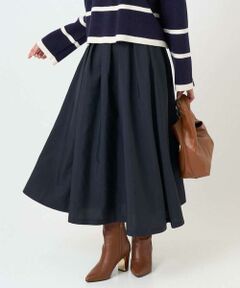 Maison de CINQ / メゾン ドゥ サンク ロング・マキシ丈スカート | 【小さいサイズ】ヴィンテージ加工タックギャザースカート/洗える