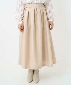 Maison de CINQ / メゾン ドゥ サンク ロング・マキシ丈スカート | 【小さいサイズ】ヴィンテージ加工タックギャザースカート/洗える