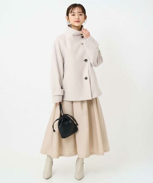 Maison de CINQ / メゾン ドゥ サンク ロング・マキシ丈スカート | 【小さいサイズ】ヴィンテージ加工タックギャザースカート/洗える | 詳細1