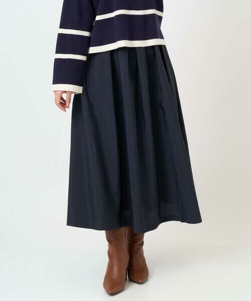 Maison de CINQ / メゾン ドゥ サンク ロング・マキシ丈スカート | 【小さいサイズ】ヴィンテージ加工タックギャザースカート/洗える | 詳細11