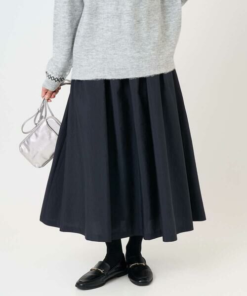 Maison de CINQ / メゾン ドゥ サンク ロング・マキシ丈スカート | 【小さいサイズ】ヴィンテージ加工タックギャザースカート/洗える | 詳細12