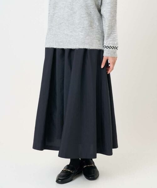 Maison de CINQ / メゾン ドゥ サンク ロング・マキシ丈スカート | 【小さいサイズ】ヴィンテージ加工タックギャザースカート/洗える | 詳細13