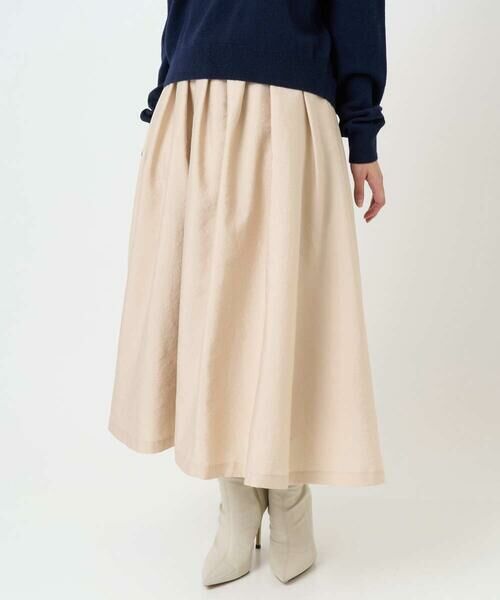 Maison de CINQ / メゾン ドゥ サンク ロング・マキシ丈スカート | 【小さいサイズ】ヴィンテージ加工タックギャザースカート/洗える | 詳細14