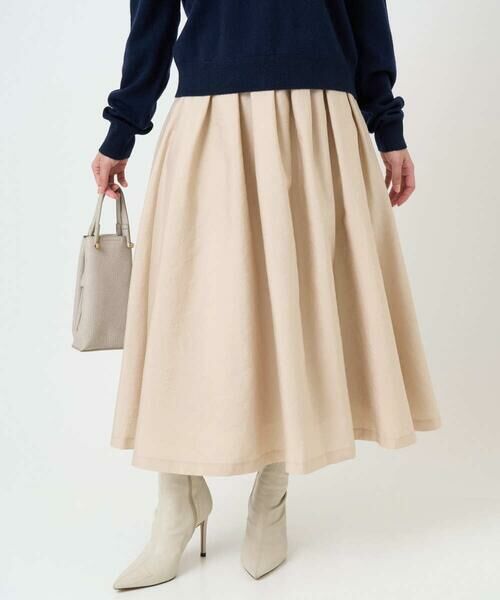 Maison de CINQ / メゾン ドゥ サンク ロング・マキシ丈スカート | 【小さいサイズ】ヴィンテージ加工タックギャザースカート/洗える | 詳細15