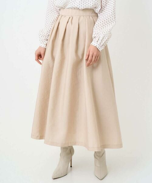 Maison de CINQ / メゾン ドゥ サンク ロング・マキシ丈スカート | 【小さいサイズ】ヴィンテージ加工タックギャザースカート/洗える | 詳細16