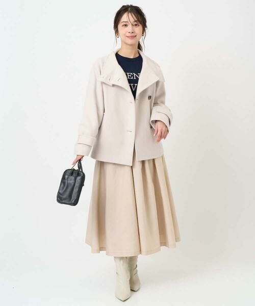 Maison de CINQ / メゾン ドゥ サンク ロング・マキシ丈スカート | 【小さいサイズ】ヴィンテージ加工タックギャザースカート/洗える | 詳細3