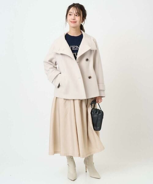 Maison de CINQ / メゾン ドゥ サンク ロング・マキシ丈スカート | 【小さいサイズ】ヴィンテージ加工タックギャザースカート/洗える | 詳細4