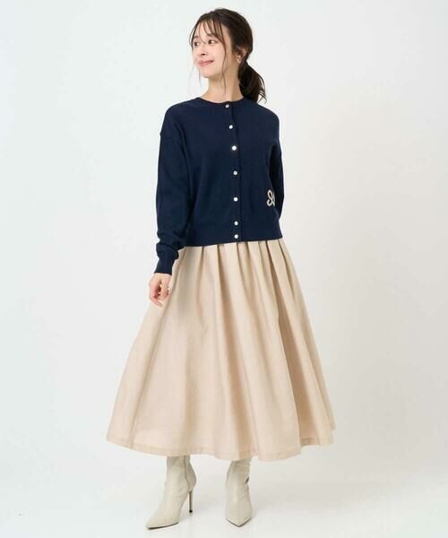 Maison de CINQ / メゾン ドゥ サンク ロング・マキシ丈スカート | 【小さいサイズ】ヴィンテージ加工タックギャザースカート/洗える | 詳細9