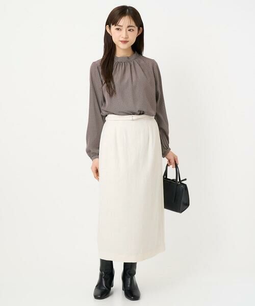 Maison de CINQ / メゾン ドゥ サンク ロング・マキシ丈スカート | 【小さいサイズ】ループネップツイードIラインスカート/洗える | 詳細17