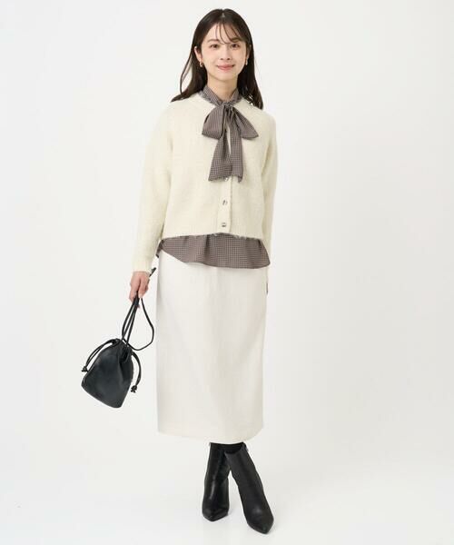 Maison de CINQ / メゾン ドゥ サンク ロング・マキシ丈スカート | 【小さいサイズ】ループネップツイードIラインスカート/洗える | 詳細22