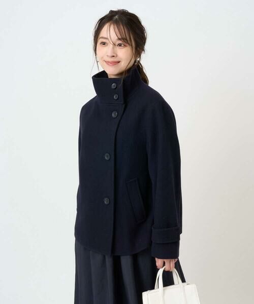 Maison de CINQ / メゾン ドゥ サンク その他アウター | 【小さいサイズ】エアリアルウール スタンドカラーショートコート | 詳細2