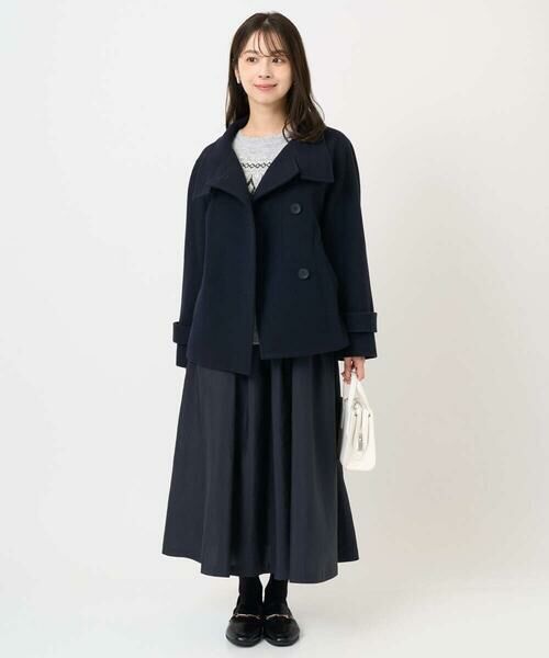 Maison de CINQ / メゾン ドゥ サンク その他アウター | 【小さいサイズ】エアリアルウール スタンドカラーショートコート | 詳細23