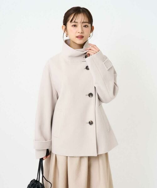 Maison de CINQ / メゾン ドゥ サンク その他アウター | 【小さいサイズ】エアリアルウール スタンドカラーショートコート | 詳細3