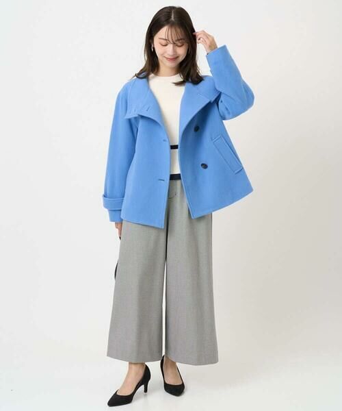 Maison de CINQ / メゾン ドゥ サンク その他アウター | 【小さいサイズ】エアリアルウール スタンドカラーショートコート | 詳細30