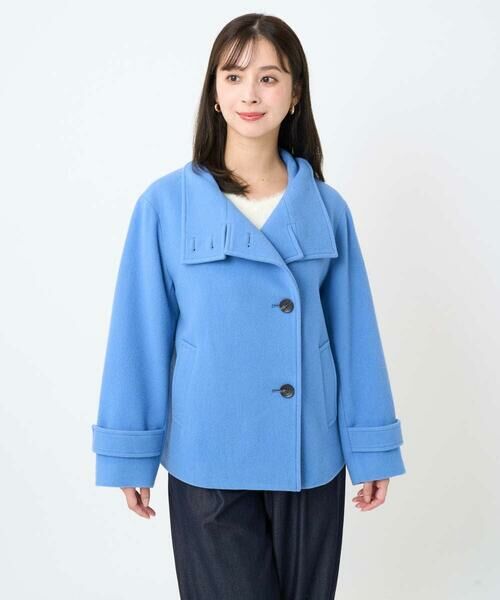 Maison de CINQ / メゾン ドゥ サンク その他アウター | 【小さいサイズ】エアリアルウール スタンドカラーショートコート | 詳細5