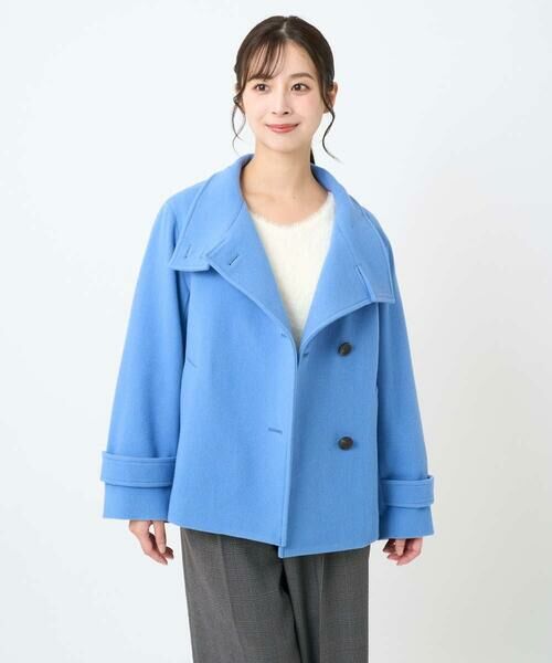 Maison de CINQ / メゾン ドゥ サンク その他アウター | 【小さいサイズ】エアリアルウール スタンドカラーショートコート | 詳細7