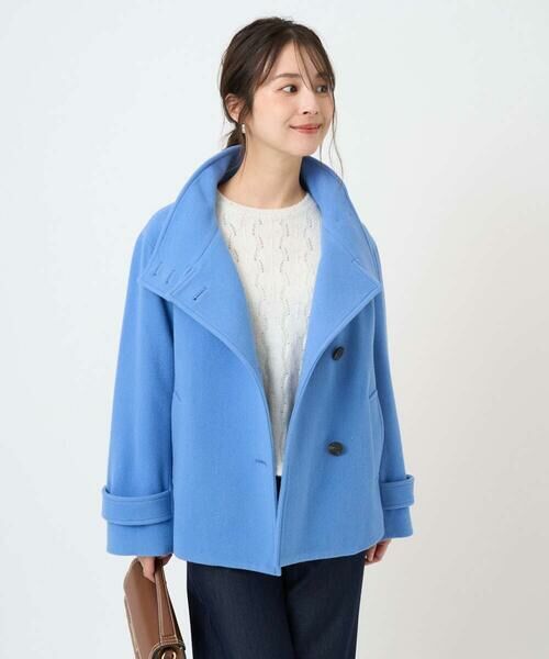 Maison de CINQ / メゾン ドゥ サンク その他アウター | 【小さいサイズ】エアリアルウール スタンドカラーショートコート | 詳細8