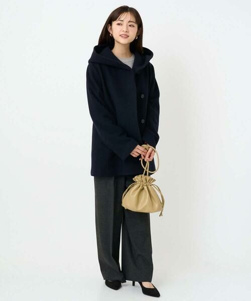 Maison de CINQ / メゾン ドゥ サンク その他アウター | 【小さいサイズ】エアリアルウール ミドル丈フーデットコート | 詳細17